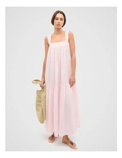 Voile Tiered Maxi Dress in Primrose