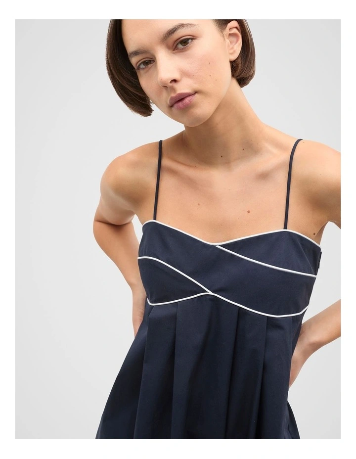 Cotton Tipping Maxi Dress in Twilight Blue image 4