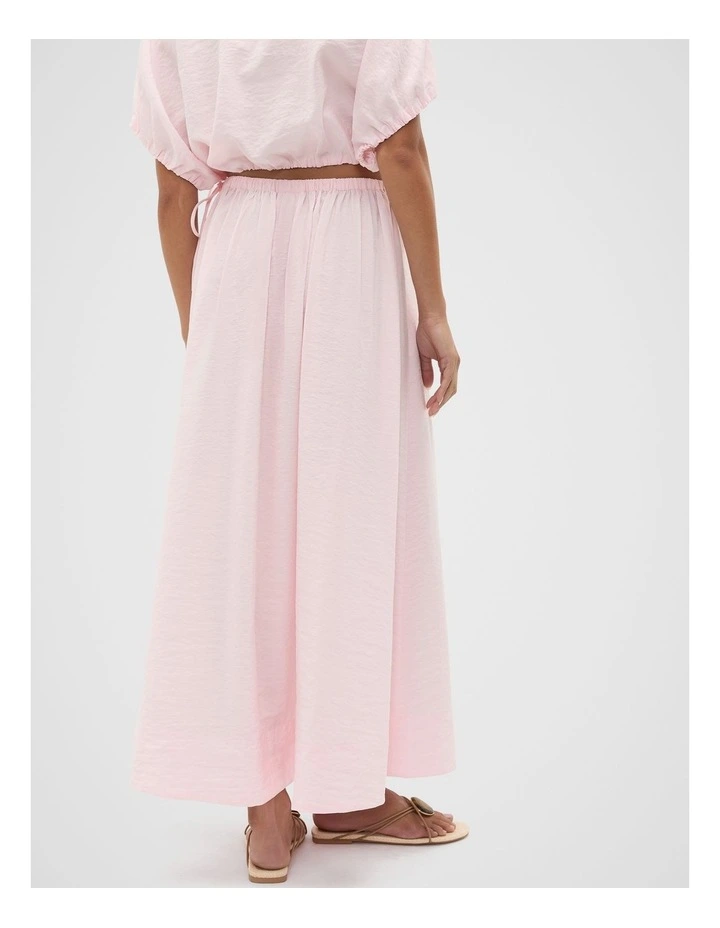 Crushed Pleat Detail Skirt in Primrose image 2