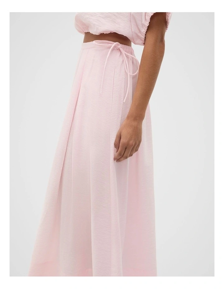 Crushed Pleat Detail Skirt in Primrose image 3
