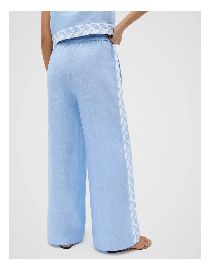 Motif Trim Pant in Cornflower Blue Crossdye image 2