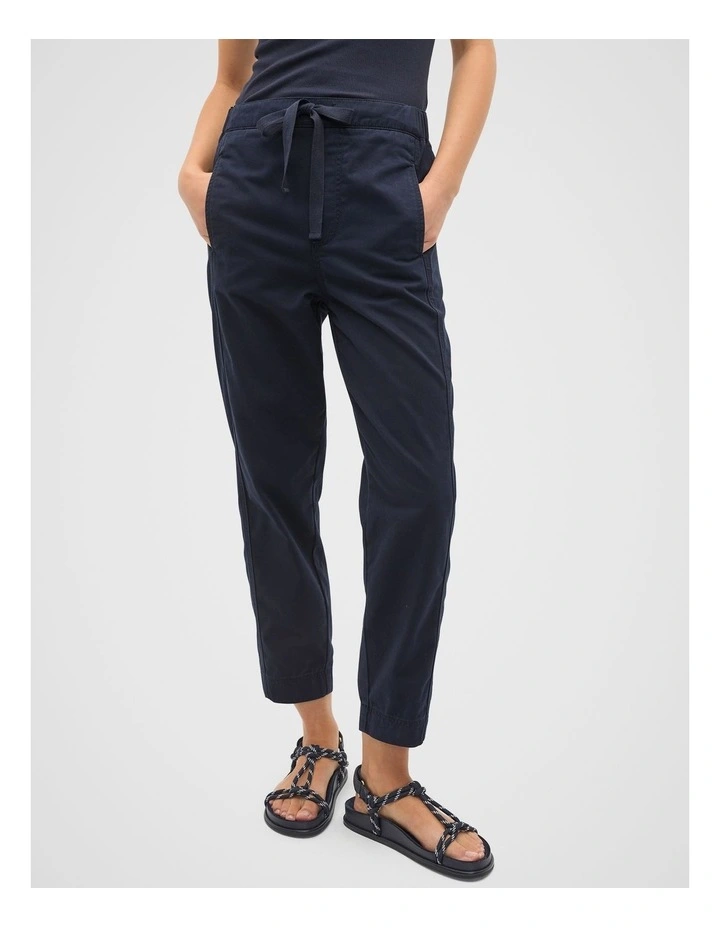 Casual Cotton Tapered Leg Pant in Twilight Blue image 1