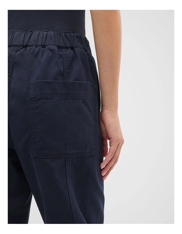 Casual Cotton Tapered Leg Pant in Twilight Blue image 4