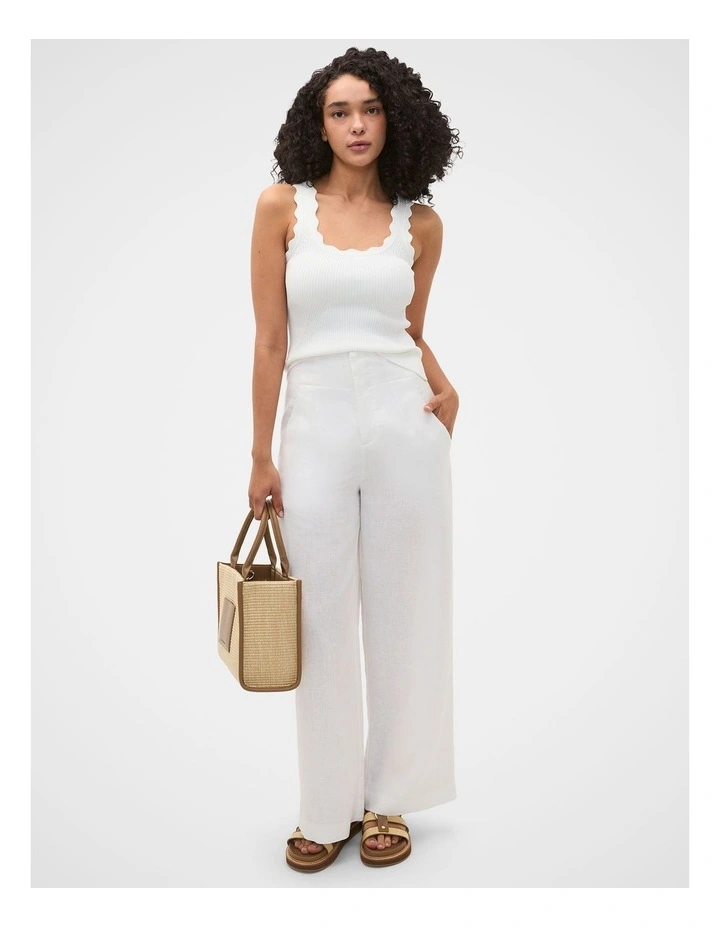 Scallop Knit Top in Whisper White image 2