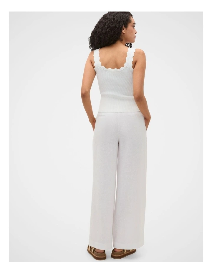 Scallop Knit Top in Whisper White image 4
