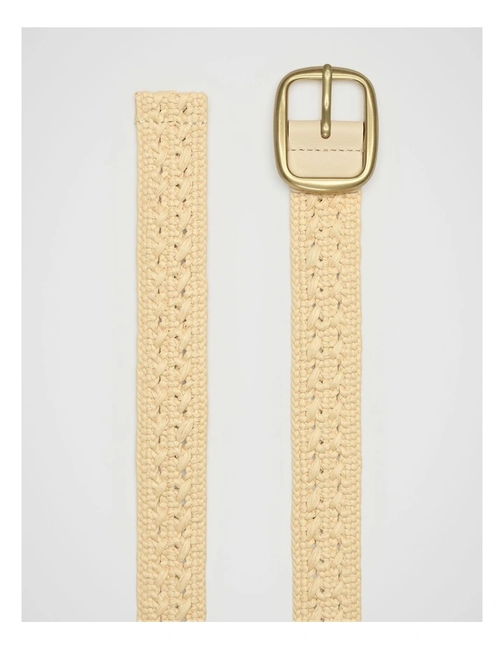 Zola Braided Belt in Natural image 3