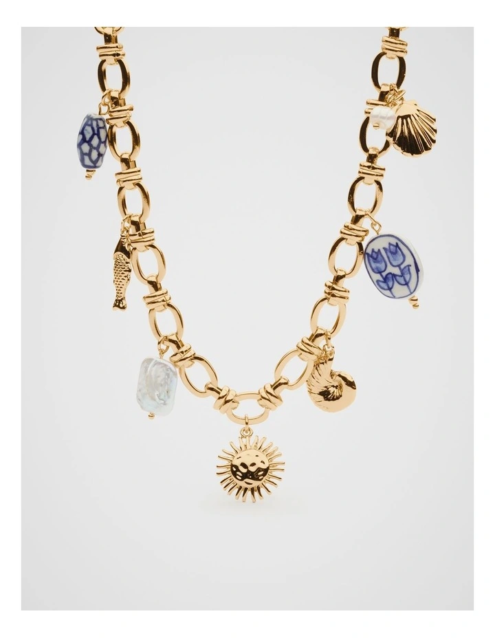 Charms Necklace in Gold image 1