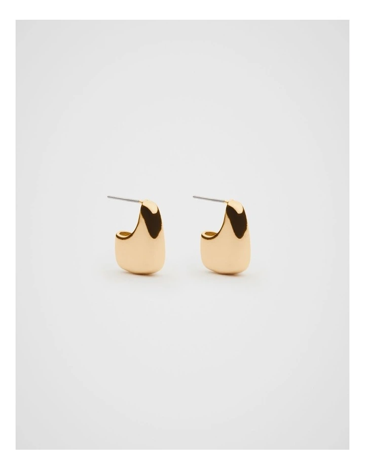 Sculptural Mini Earring in Gold image 1