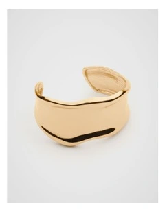 Sculptural Organic Cuff in Gold