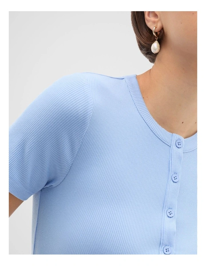 Pearl Drop Hoop Earring in Gold image 2