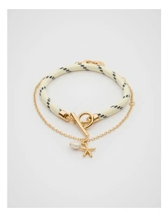 Starfish Pendant Bracelet in Gold