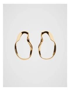 Molten Statement Earring in Gold