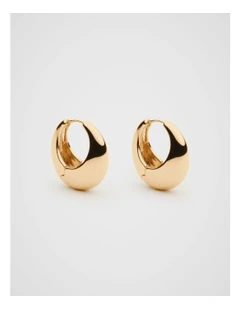 Circle Hoop Earrings in Gold