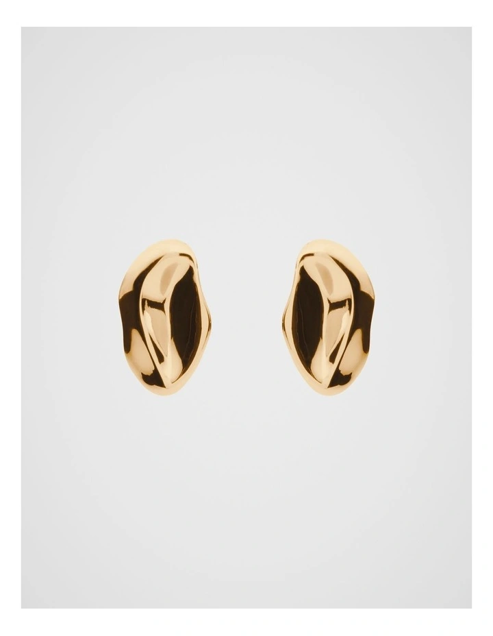 Molten Stud Earrings in Gold image 1