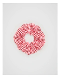 Gingham Scrunchie in Red