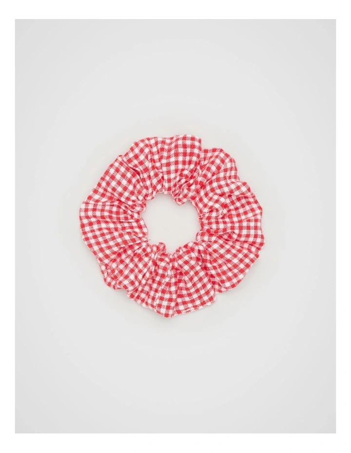 Gingham Scrunchie in Red image 1