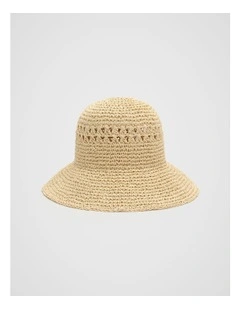 Woven Bucket Hat in Natural