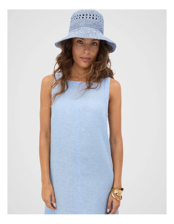 Woven Bucket Hat in Blue image 2