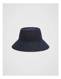 Knitted Bucket Hat in Twilight Blue