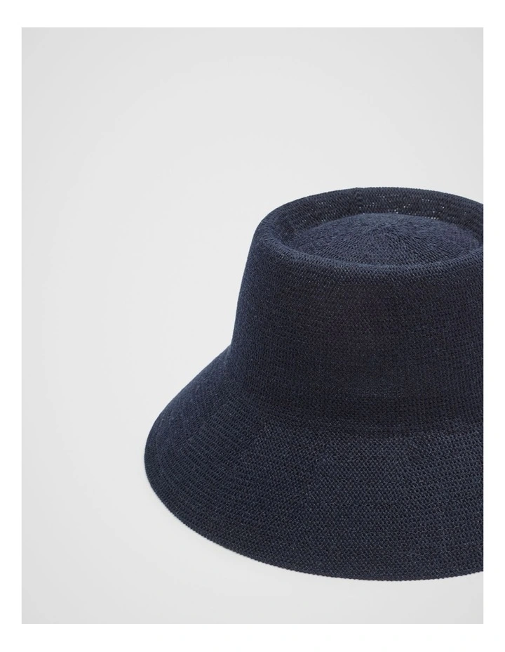 Knitted Bucket Hat in Twilight Blue image 3