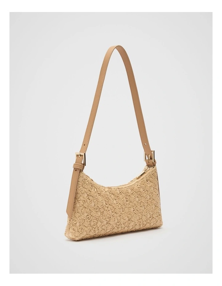 Flower Shoulder Bag in Natural image 3