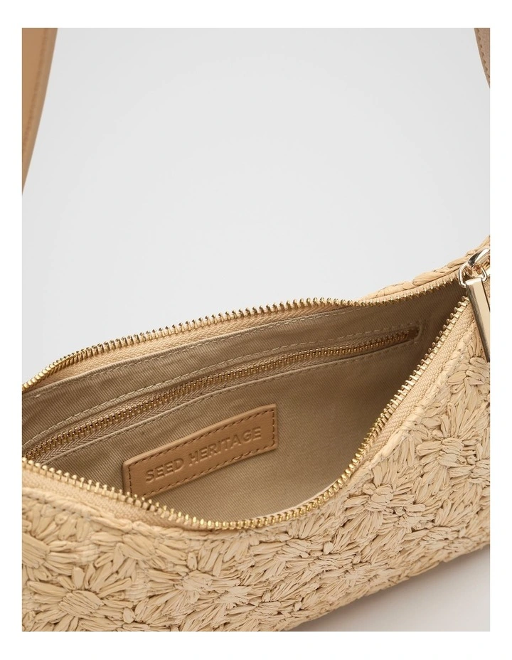 Flower Shoulder Bag in Natural image 4