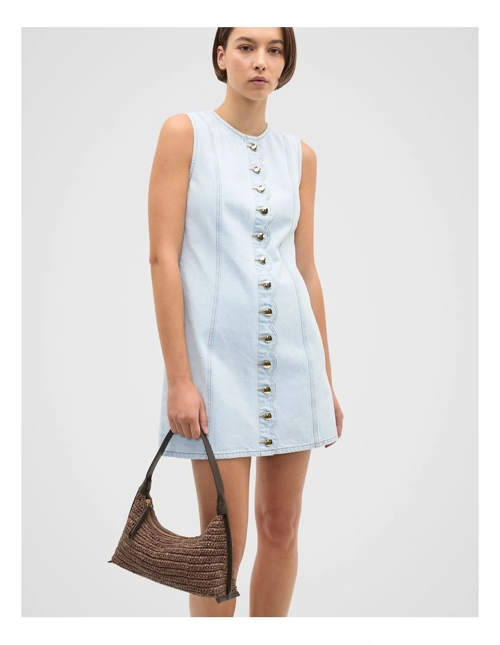 Raffia Shoulder Bag in Chocolate image 2