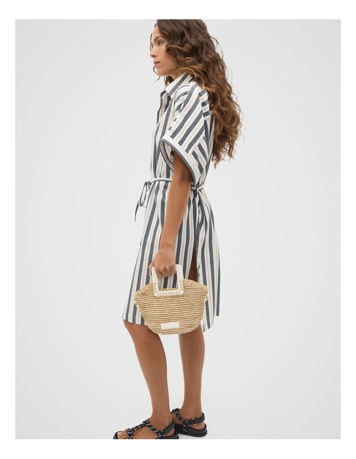 Mini Raffia Crossbody Bag in Cream image 2