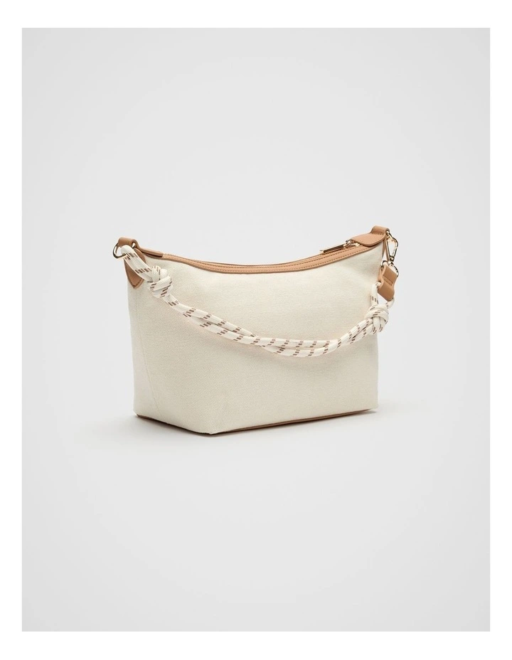 Rope Detail Shoulder Bag in Cream image 3