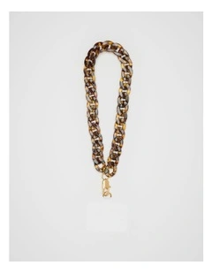 Resin Wrist Phone Strap in Dark Tort