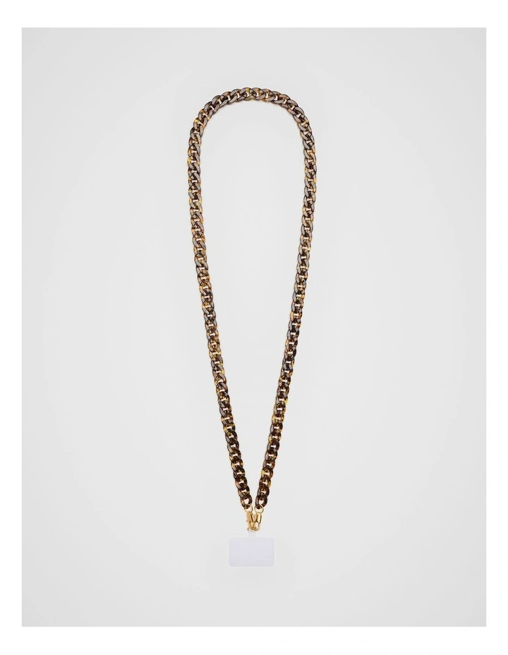 Resin Phone Strap in Dark Tort image 1