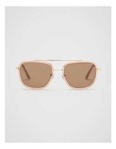 Marcia Aviator Sunglasses in Ecru