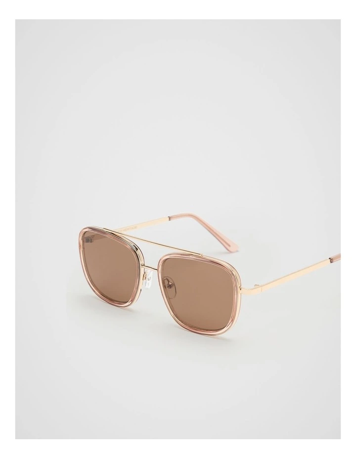 Marcia Aviator Sunglasses in Ecru image 3