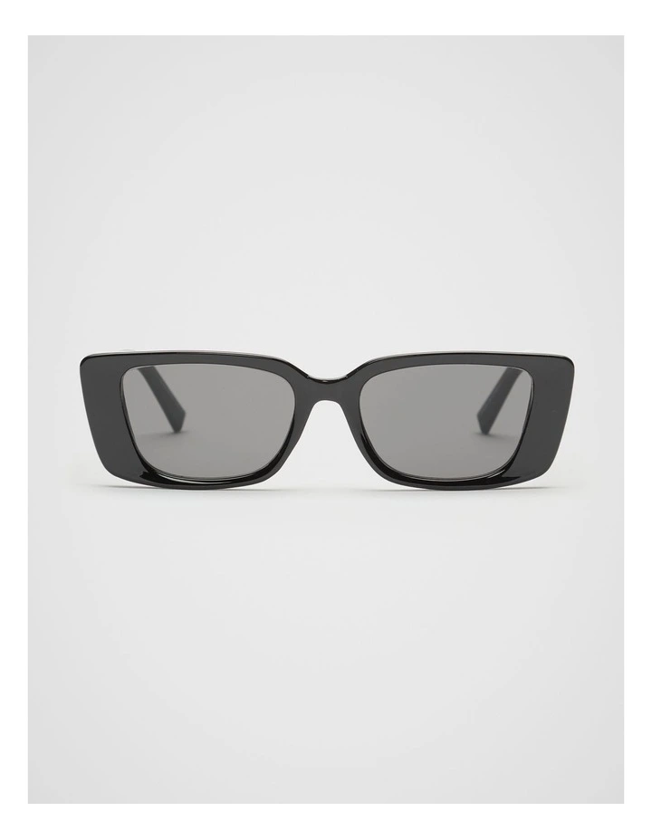 Poppy Rectangle Sunglasses in Black image 1