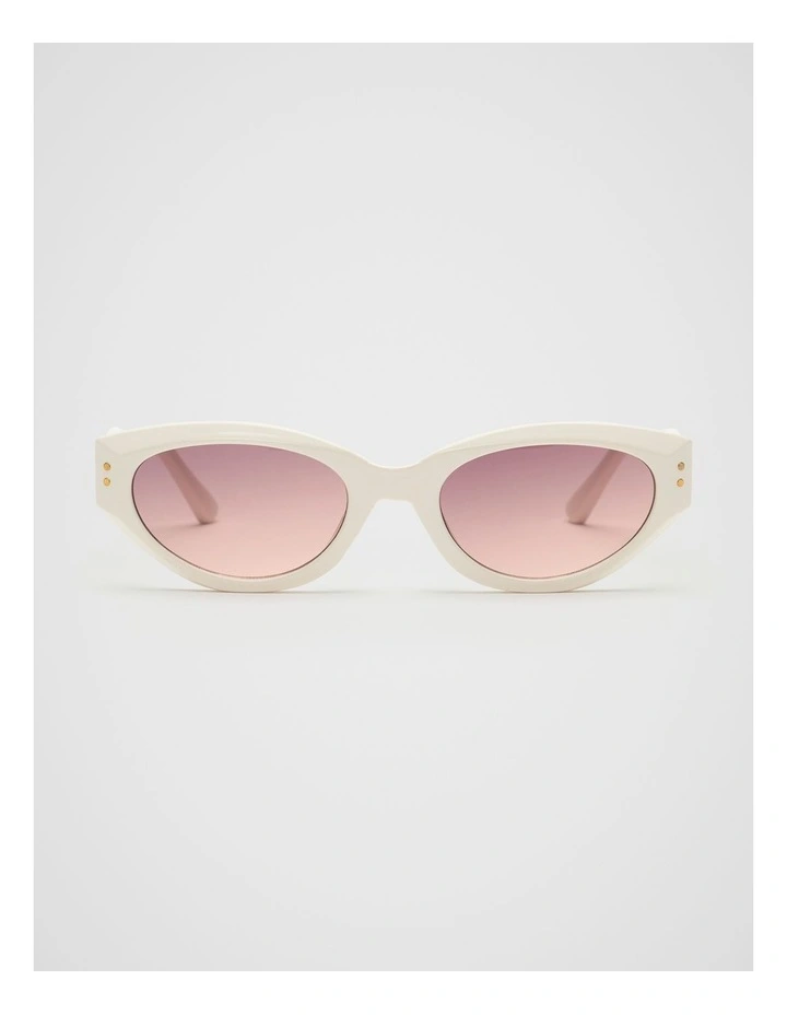 Lida Cat Eye Sunglasses in Cream image 1