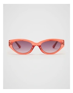 Lida Cat Eye Sunglasses in Electric Crimson