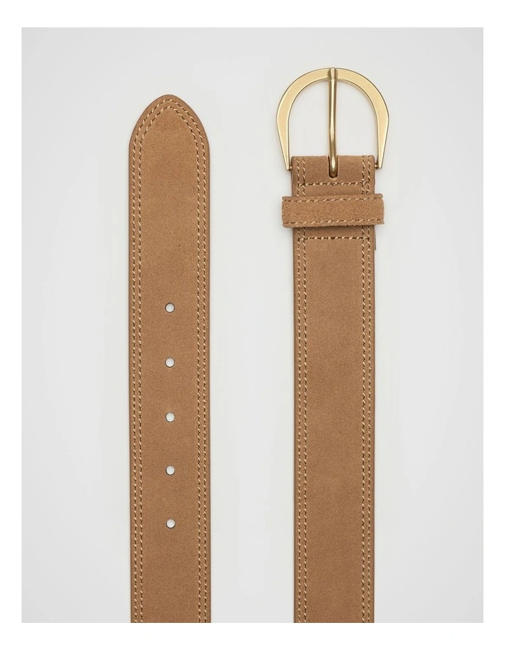 Jessie Topstitch Waist Belt in Caramel image 3