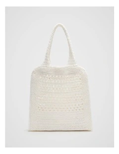 Woven Tote in White