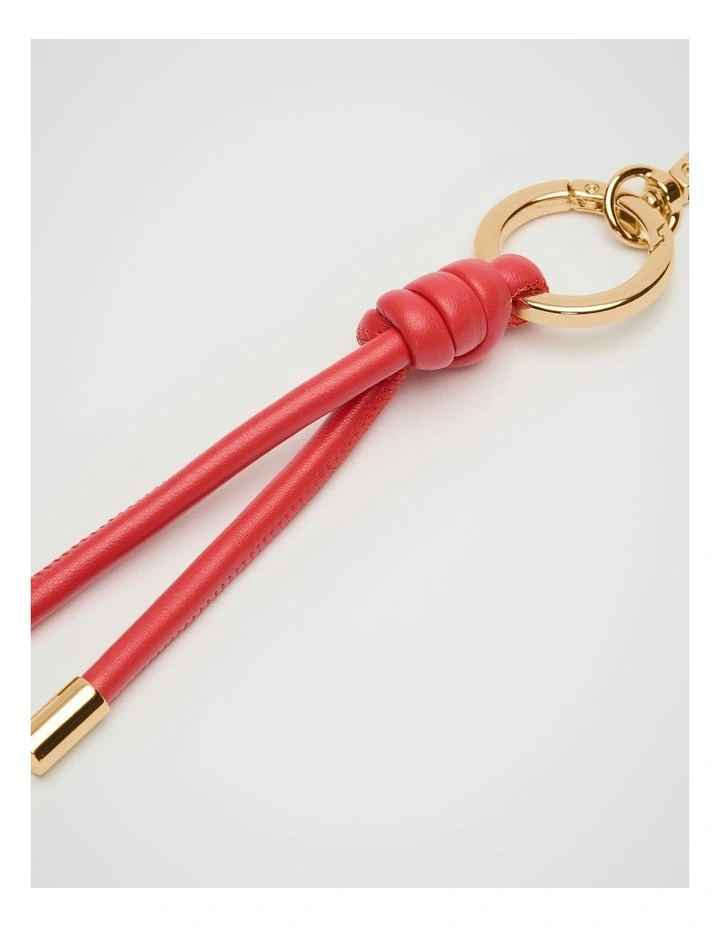 Knot Detail Keyring in Electric Crimson image 2