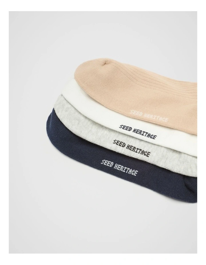 Sneaker Socks 4 Pack in Twilight Blue Multi image 1