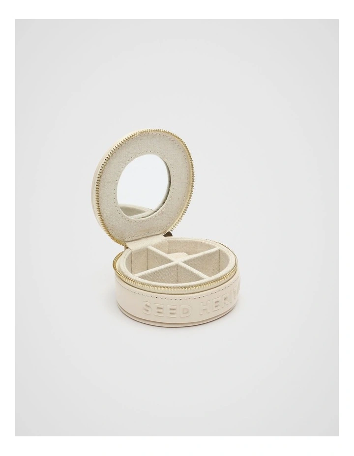 Circle Jewellery Case in Stone image 2