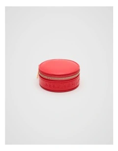 Circle Jewellery Case in Electric Crimson