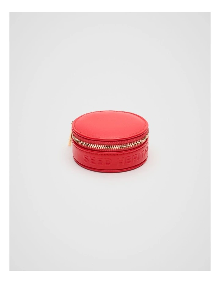 Circle Jewellery Case in Electric Crimson image 1