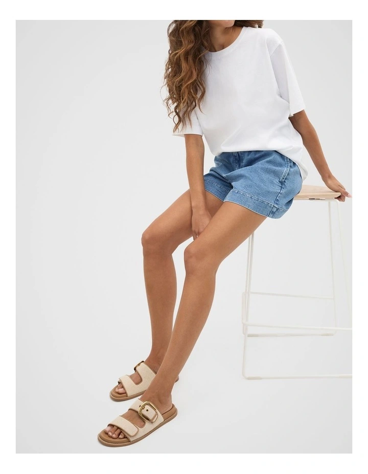 Genny Woven Slide in Cream image 2