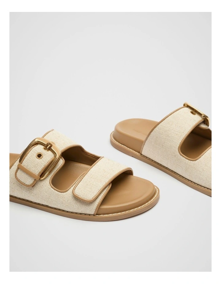 Genny Woven Slide in Cream image 3