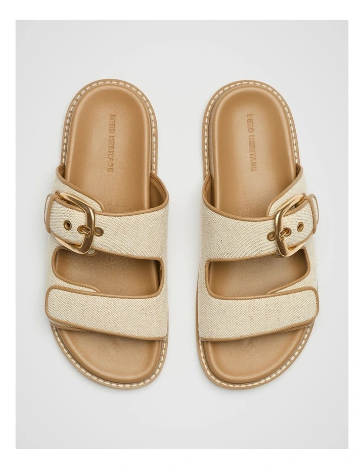 Genny Woven Slide in Cream image 4