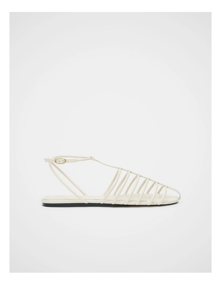 Vera Fine Caged Sandal in Cream image 1