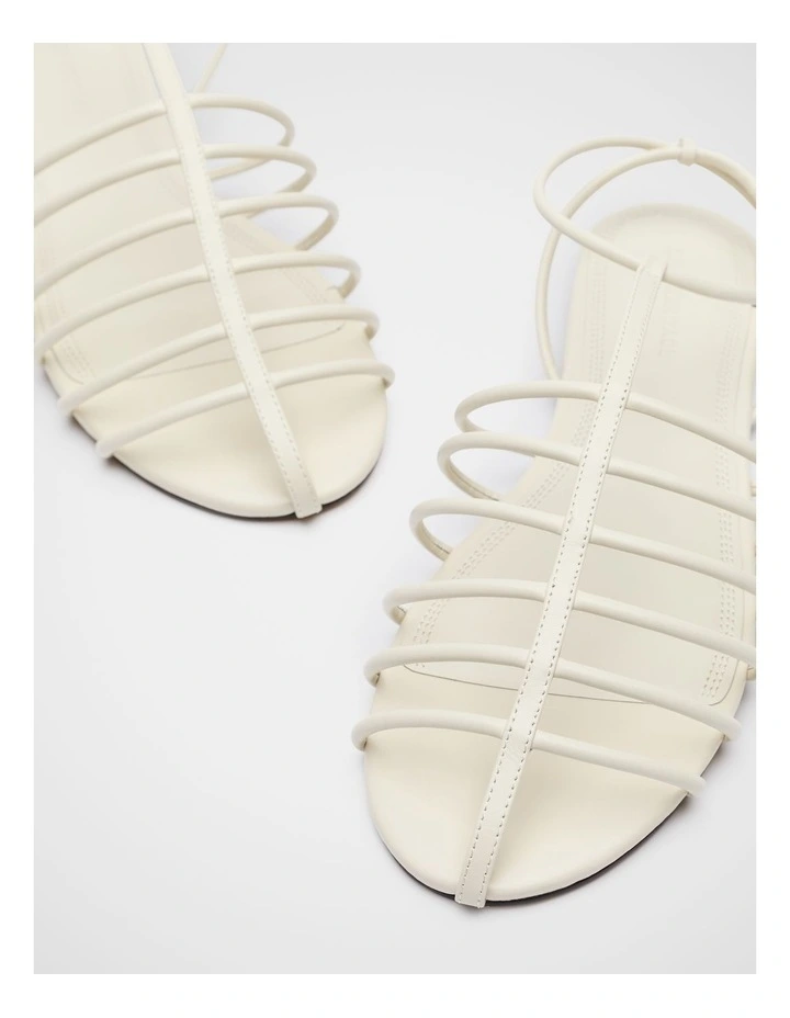 Vera Fine Caged Sandal in Cream image 3