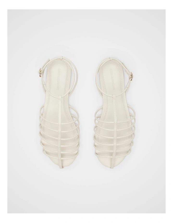 Vera Fine Caged Sandal in Cream image 4