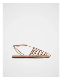 Vera Fine Caged Sandal in Brown